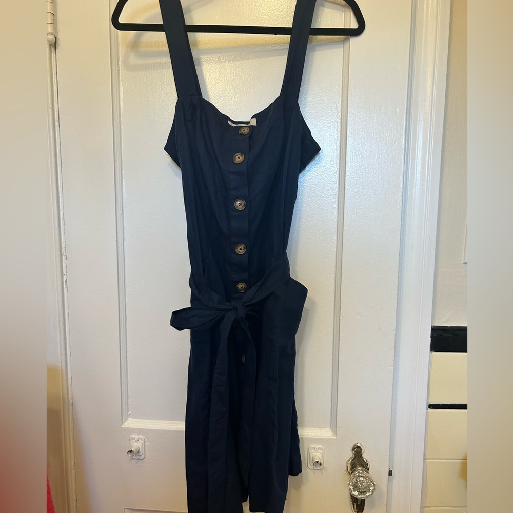 Loft Strappy Button Pocket Dress NWOT 10